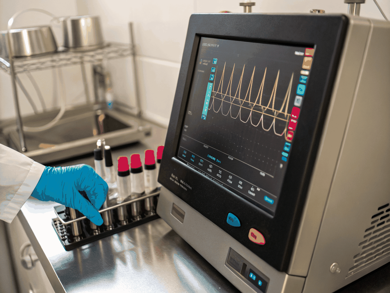 High-performance liquid chromatography instrument in a specialized analytical research laboratory
